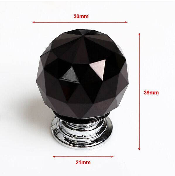 Diamond Polished Crystal Handle for Cabinet