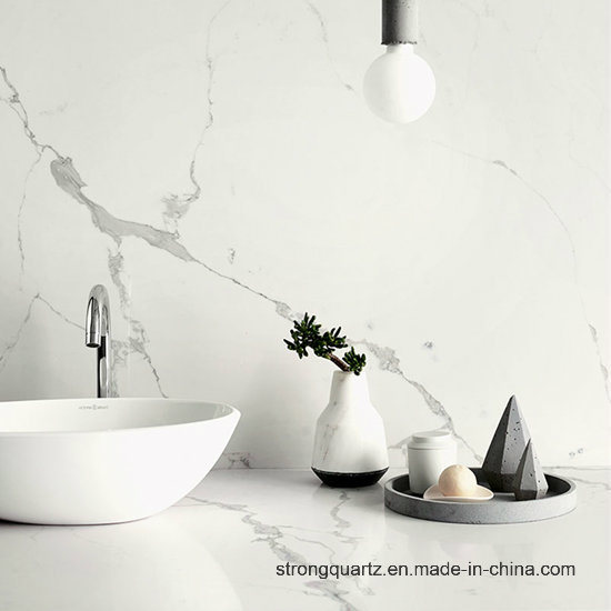 Natural Style Marble Like New Calacatta Quartz Countertop