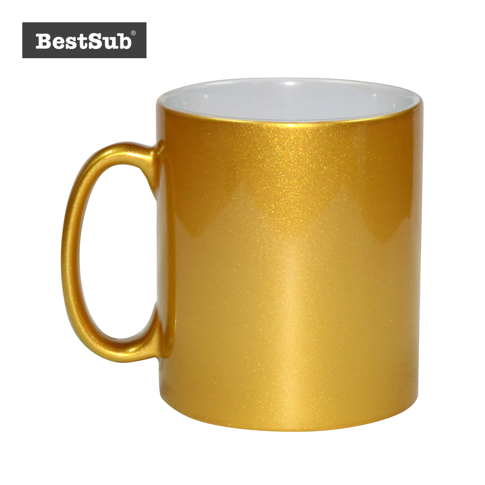 Bestsub 10oz Gold Sparkling Ceramic Mug (BE10JZ)