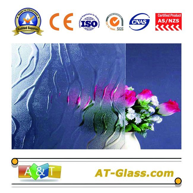 3-8mm Clear Flame Patterned Glass Used for Window, Furniture, etc
