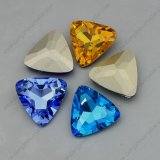 Triangle Shape Ab Color Crystal Point Back Fancy Stone