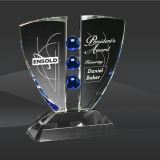 Triple Sphere Blue Crystal Award (CD-6868, CD-6869, CD-6870)