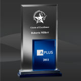 Blue Binary Triumph Crystal Award (MPI-SF-170BU-11)