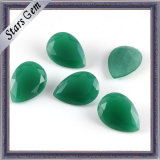 Malaysia Jade Green Pear Leaf Shape Synthetic Glass