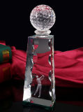 Blank Polished 3D Laser Engraved Crystal Glass Award for Souvenir