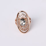 Fashion Jewelry Ring with Crystal Stones in Rose Gold Plated