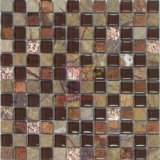Brown Tropical Rain Forest Marble with Glass Mosaics (CS061)