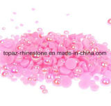 Rose Ab Half Round Craft ABS Imitation Pearls Scrapbook Beads Nail Rhinestone Decoration for Nail Art Decorations (NR-26)