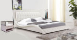 European White Leather Furniture Leather Tufted Bed