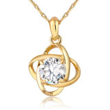 Hot Sale Elegant Yellow Gold Plating Artificial Women Jewelry Necklace