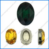 Sw Crystal Element 3002 Jet Oval Cabochon Fancy Stone Variable Color / Size