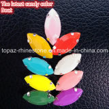Plastic Loose Jewelry Stone Sew on Rhinestone in Candy Color