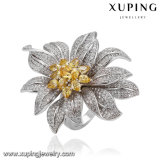 14500 Fashion Jewelry Rhodium Big Luxury Flower Wedding Ring