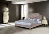 High Quality Tufted Headboard Leather Bed
