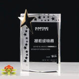 Wholesale Crystal Trophy, Crystal Glass Award for Souvenir with Star