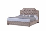 Italian Style Chesterfield Tufted Leather Bed