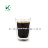 Double Wall Glass Cup for Home Decoration (Dia9cm, H: 13.8cm, 428ml)