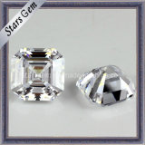 High Quality Square Shape Asscher Cut Cubic Zircnoia Jewelry