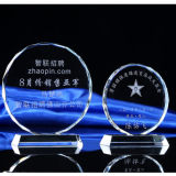 Luxury Round Crystal Trophy Award of Free Custom Logo