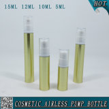 5ml 10ml 12ml 15ml Gold Plastic Cosmetic Airless Pump Packaging