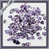 Hot Sale Purple and Heart Cutting Cubic Zirconia