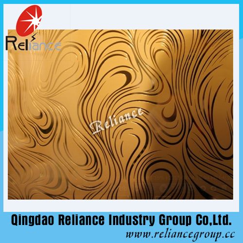 4mm/5mm/6mm Acid Etched Mirror Glass /Designed Mirror /Etched Mirror Glass /Decoarative Glass /Wall Glass / Hotel Decoration Glass