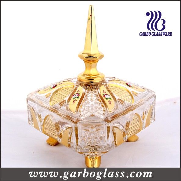 Plating Golden Glass Candy Jar/Glass Jar