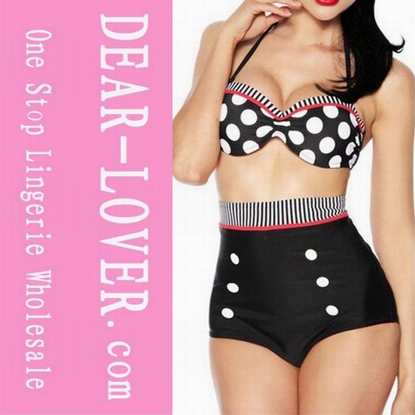 Vintage Polka DOT High Waist Pin up Bikini