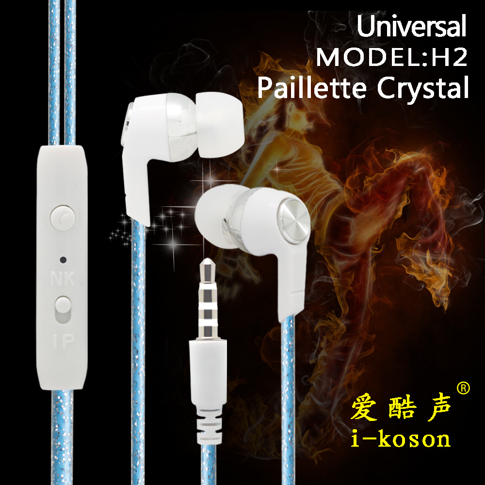 in-Ear Fashion Crystal Thread Design OEM Logo Earphone