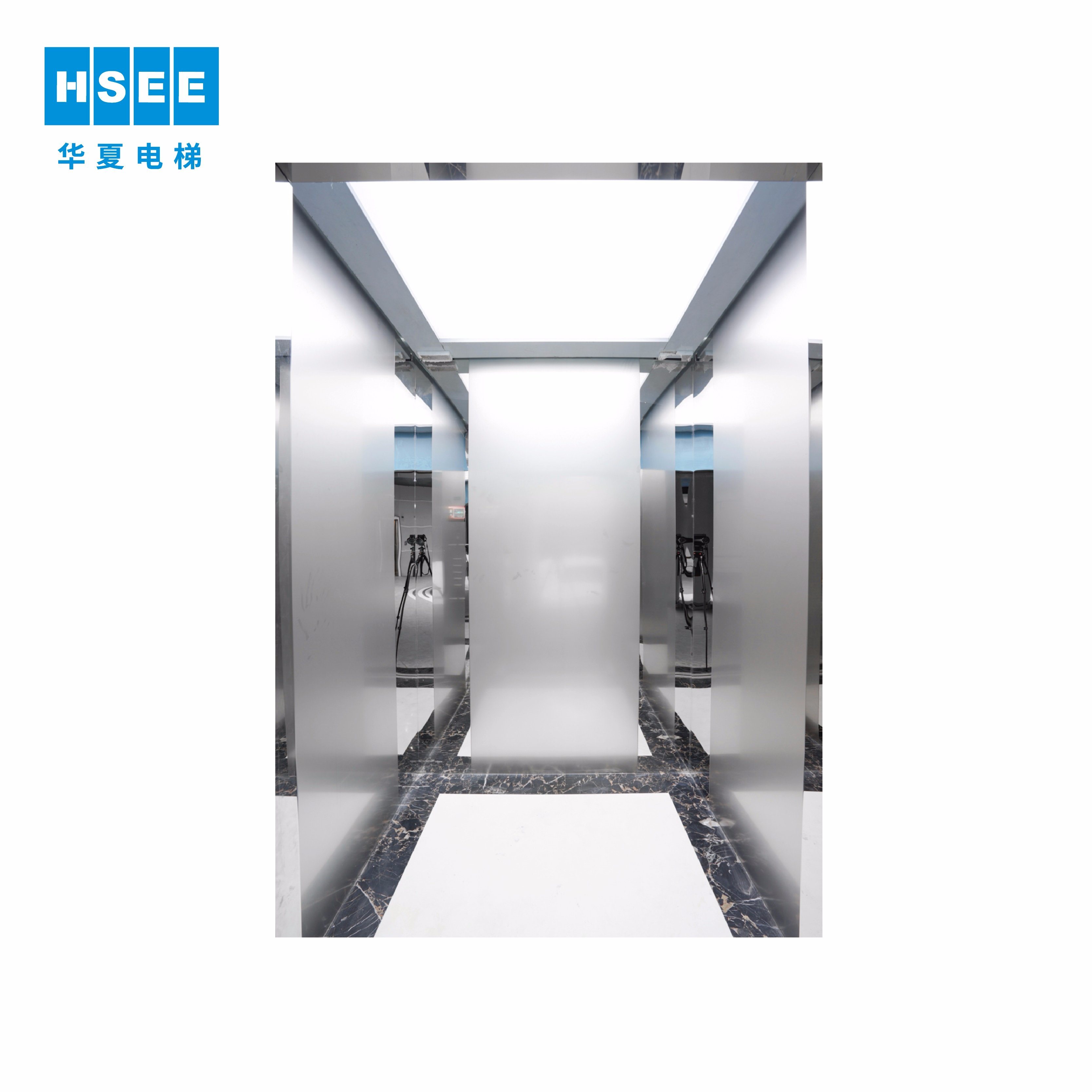 304 Stainless Steel Cabin Passenger Elevator for Export