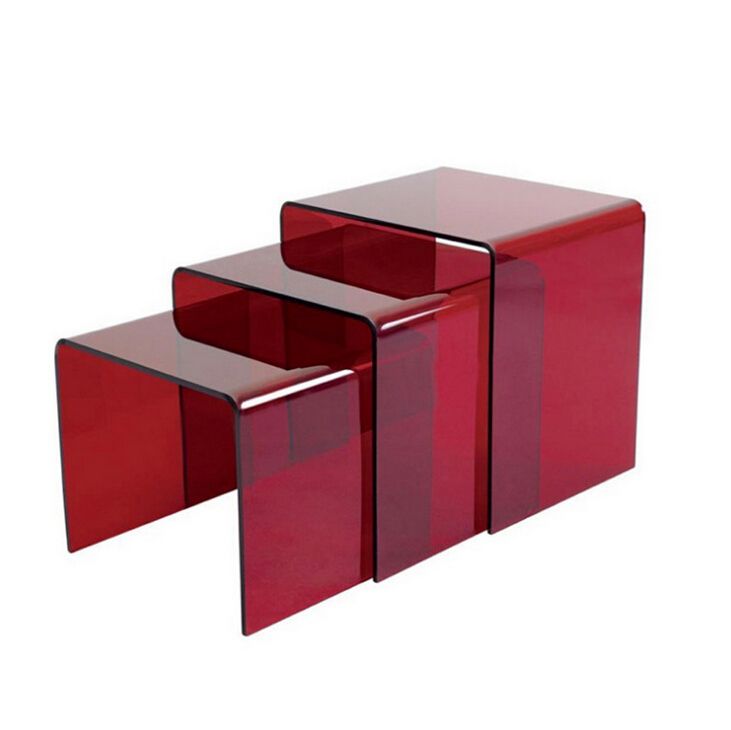 Nested Red Acrylic Jewel Displays