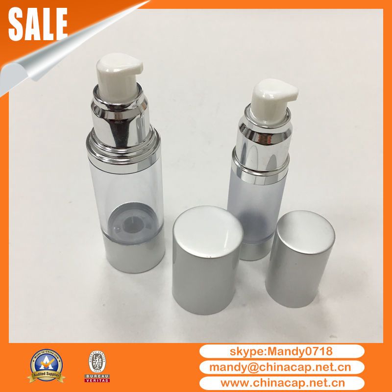 Supplier Cosmetic Alumininum Airless Bottle with White Pump Sprayer