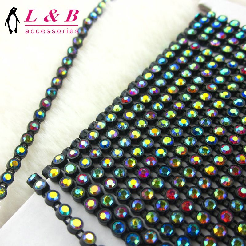 Colors Plastic Rhinestone Banding