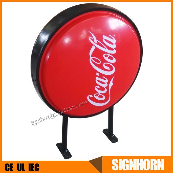 Double Side Crystal Round LED Lighting Sign Board