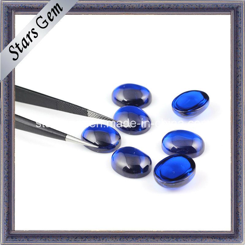 Synthetic Corundum 34# Sapphire Oval Cabochon for Fashion Jewelry