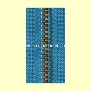 5# Metal Blue Open-End Zipper