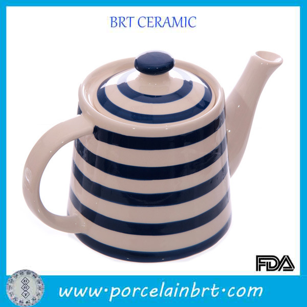 Home Appliance Wholesale Stripe Ceramic Teapots