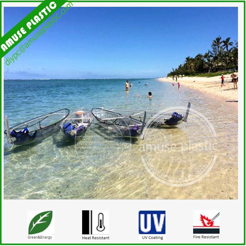 Unbreakable Transparent Environmental-Freindly Plastic Polycarbonate See Through Clear Kayak Australia