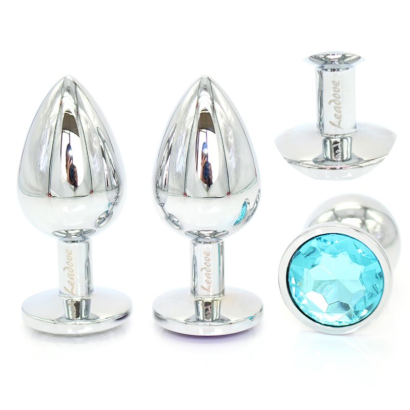 Hot Metal Heart Shape Anal Plug Crystal Jewelled Butt Plug Medium Size Erotic Anal Sex Toys for Women Men