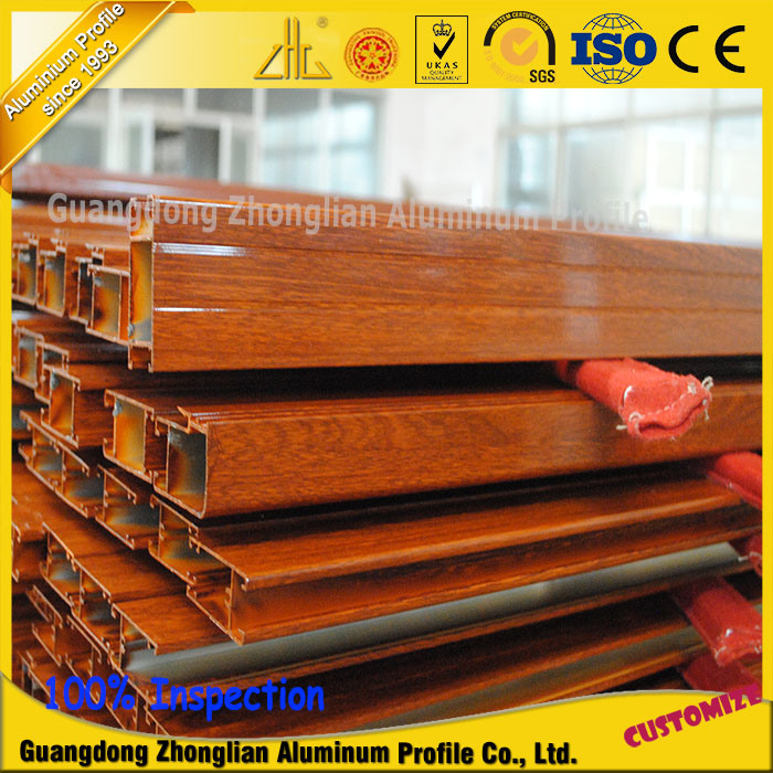 Aluminium Extrusion Wood Profiles for Doors and Windows