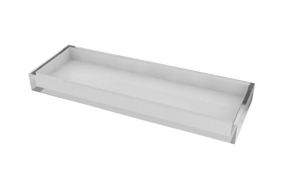 Rectangle White Resin Amenity Tray for Hotel Bathroom