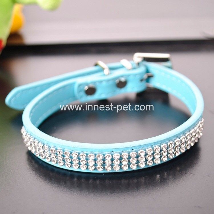 Sky Blue Reshinestone Crystal Pet Dog Collar