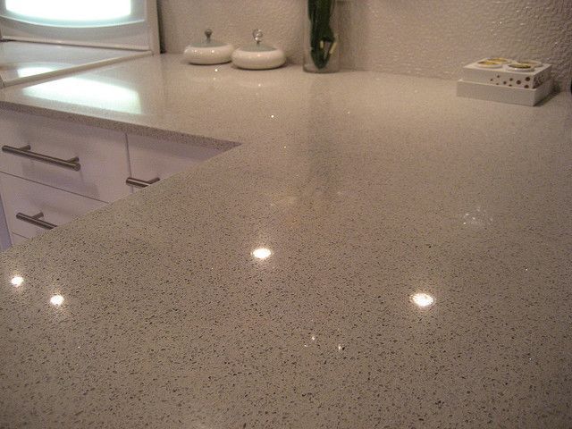 Cream Beige Yellow Galaxy Artificial Quartz Stone Top