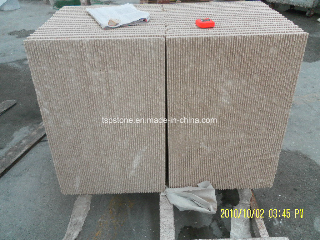 Natural Stone White Limestone Waterfall for Wall Decoration