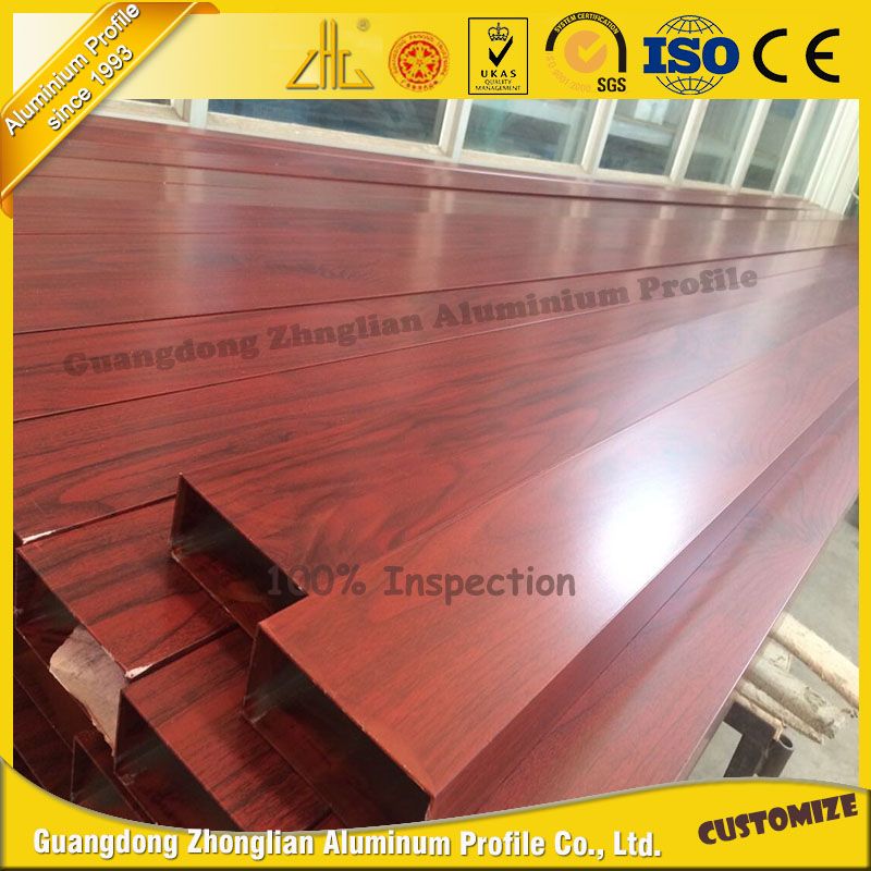 OEM Wooden Grain Kitchen Aluminum Frame for Kitchen Furniture