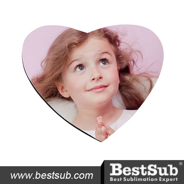 Bestsub 5mm Heart Shaped Sublimation Promotional Mouse Pad (SB68-7)