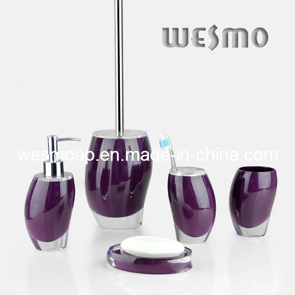 Tranparent Polyresin Bathroom Set (WBP0244D)