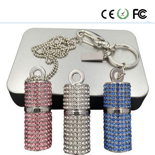 Jewelry Diamond Material Crystal USB Flash Drive OEM