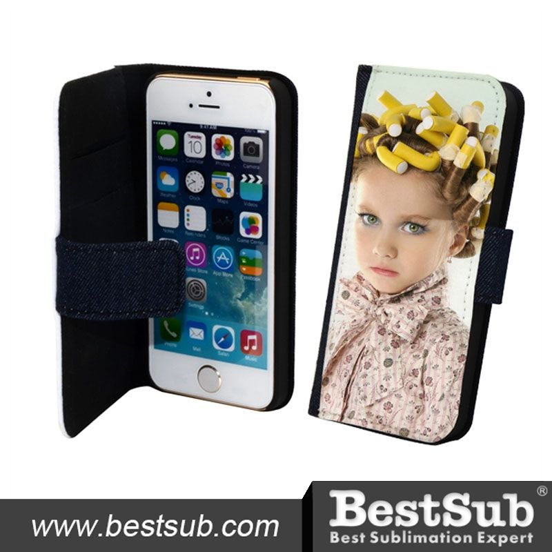 Bestsub Sublimation Jeans Wallet Phone Case for iPhone 5/5s/Se (IP5K55)