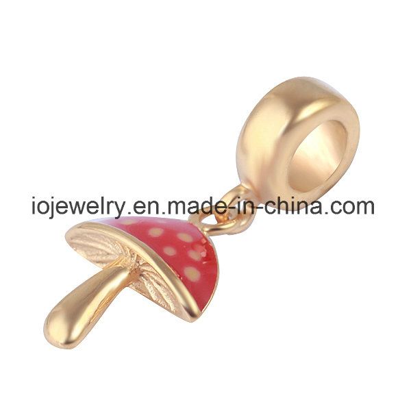 Fashion Plating Enamel Red Mushroom Charm